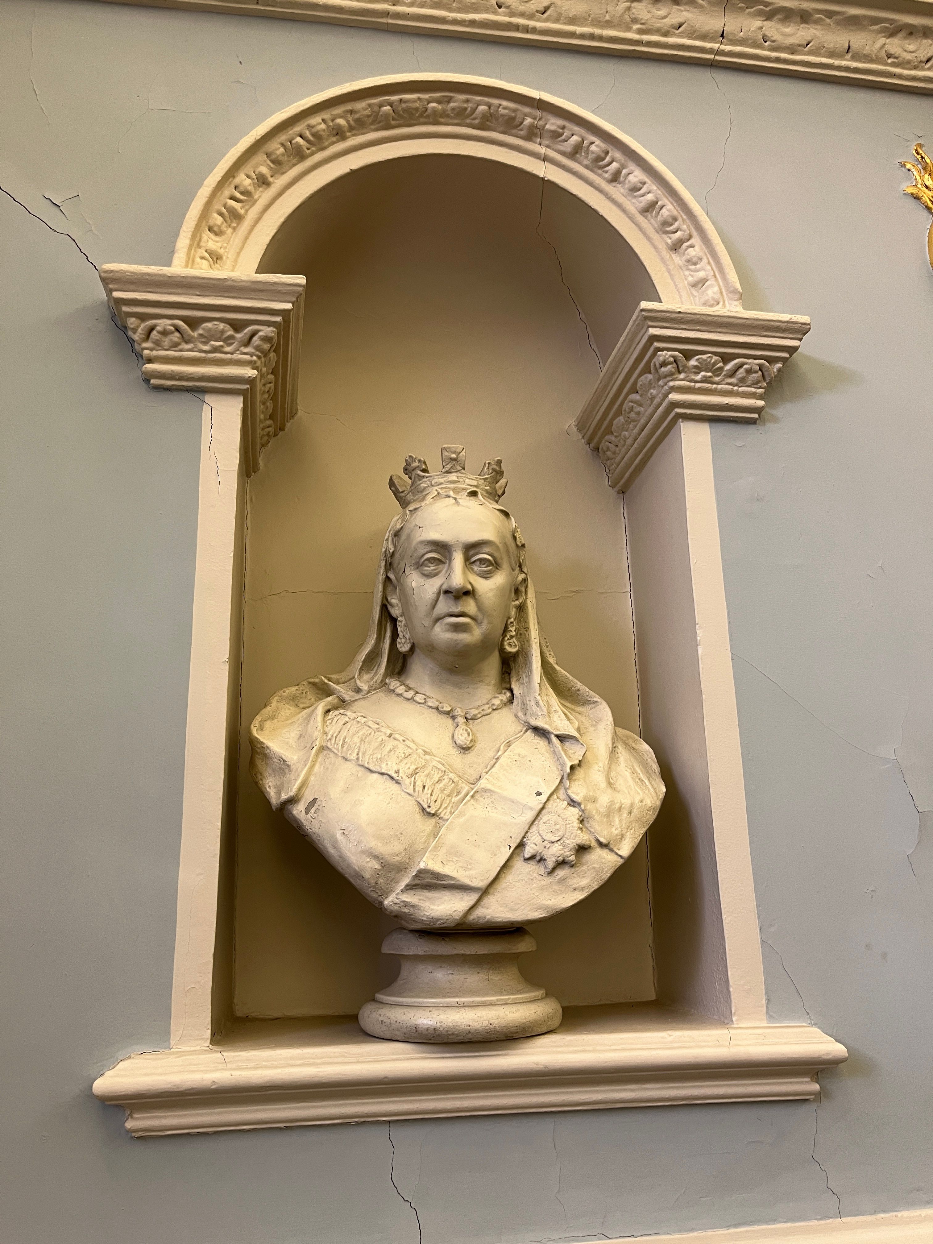 Queen Victoria looks sternly down at Beverley Guildhall