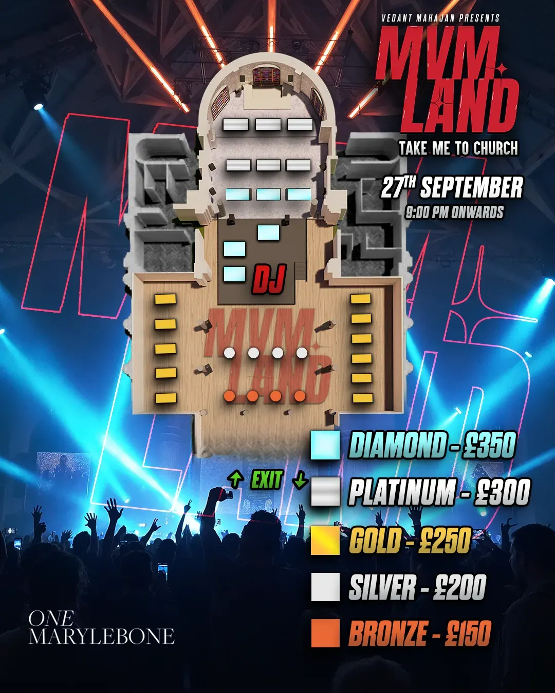 MVM LAND Church Table Layout - Prices