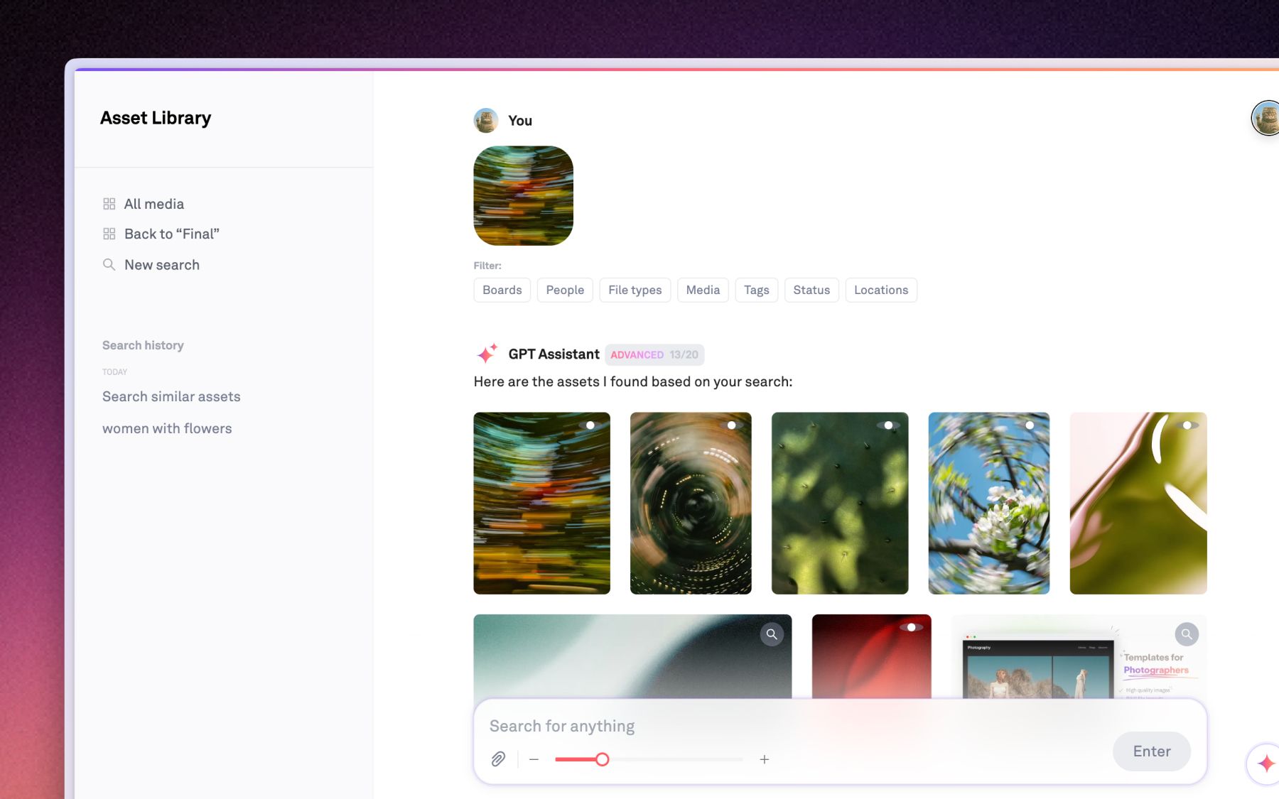 Search across video and docs by meaning, not by filename.