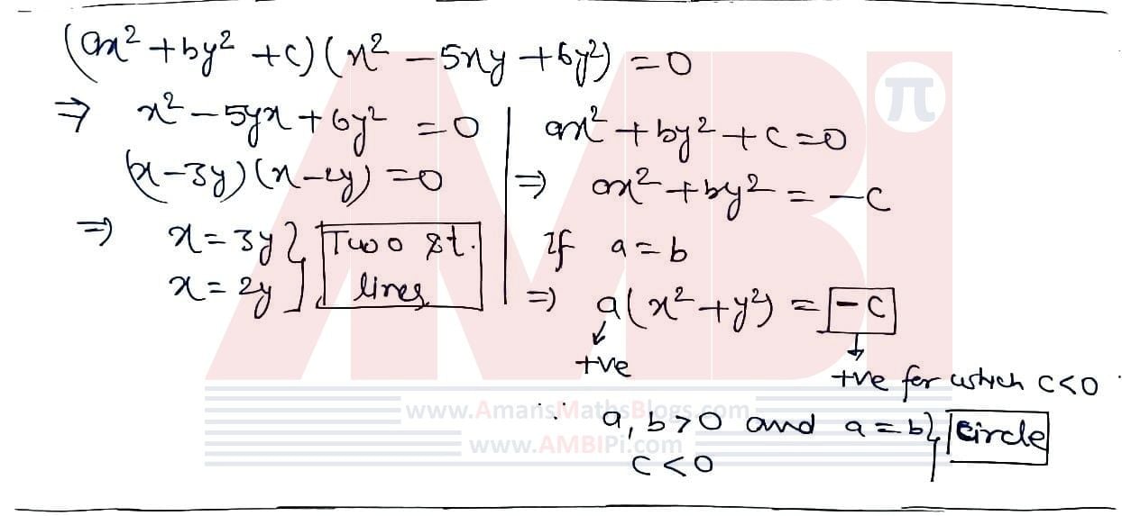 The equation (ax2 + by2 + c)(x2