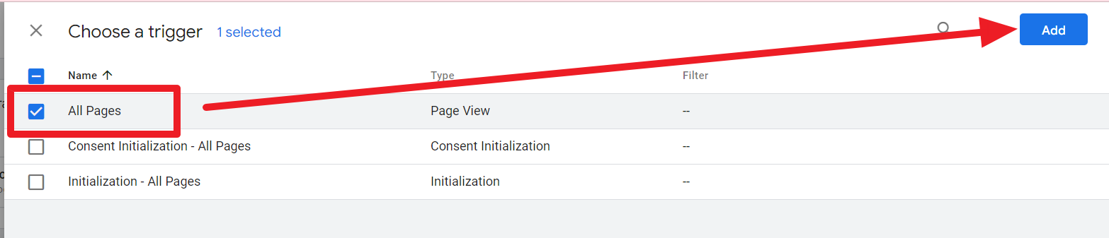 Google Tag Manager (GTM) - Trigger - All Pages