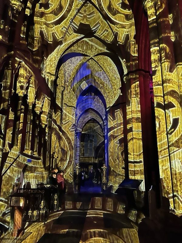 Luxmuralis light show at Beverley Minster