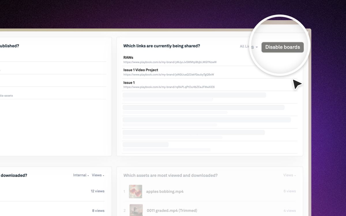 The Insights tab shows which published assets partners are actually downloading.