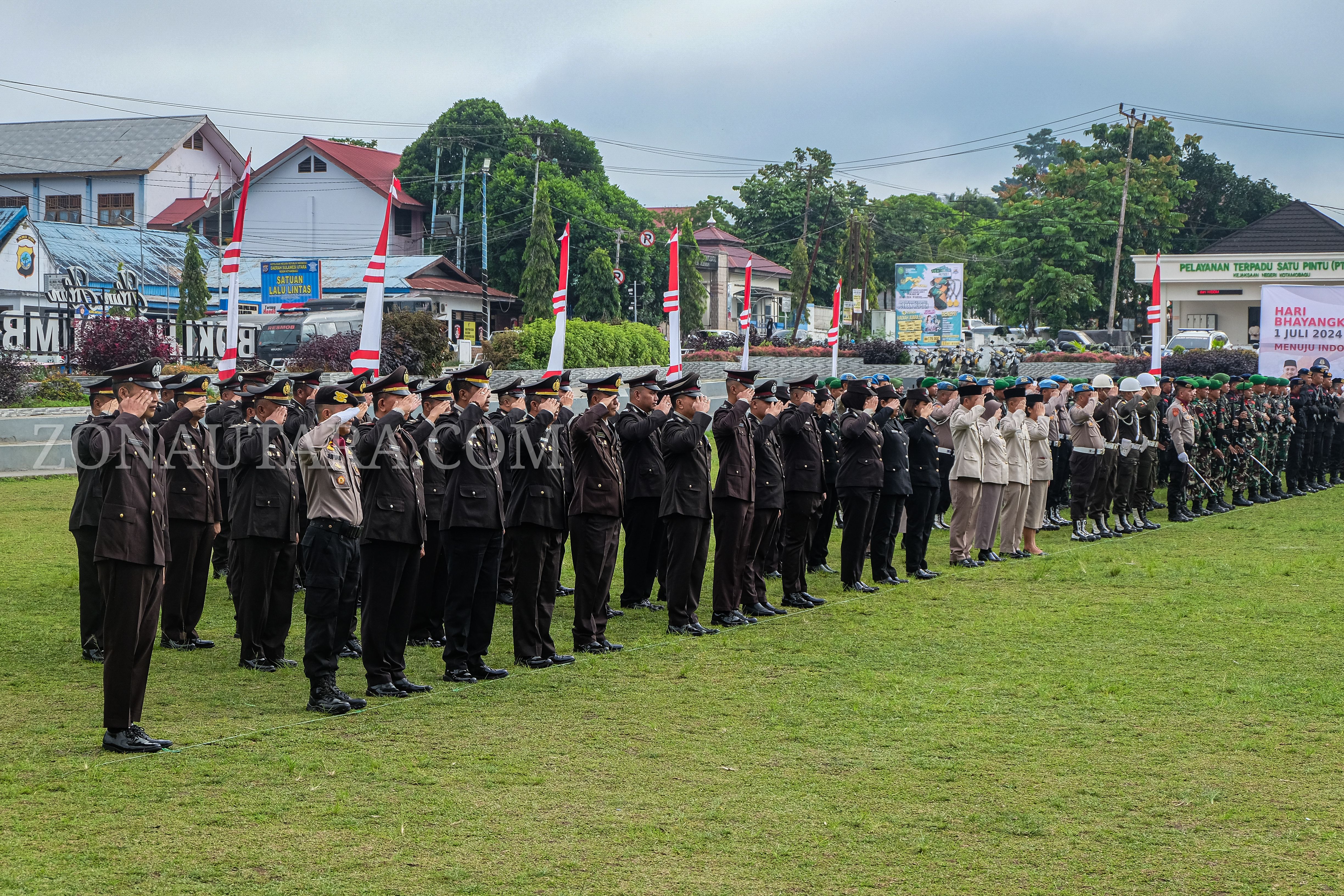 FOTO: Upacara HUT Bhayangkara ke-78 di Kotamobagu