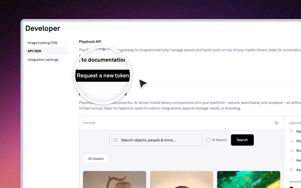 Build on the API, SDK, and MCP server, all from the Developer tab.