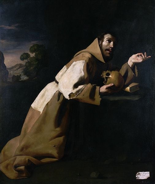 Saint Francis in Meditation (1639) by Francisco de Zurbarán