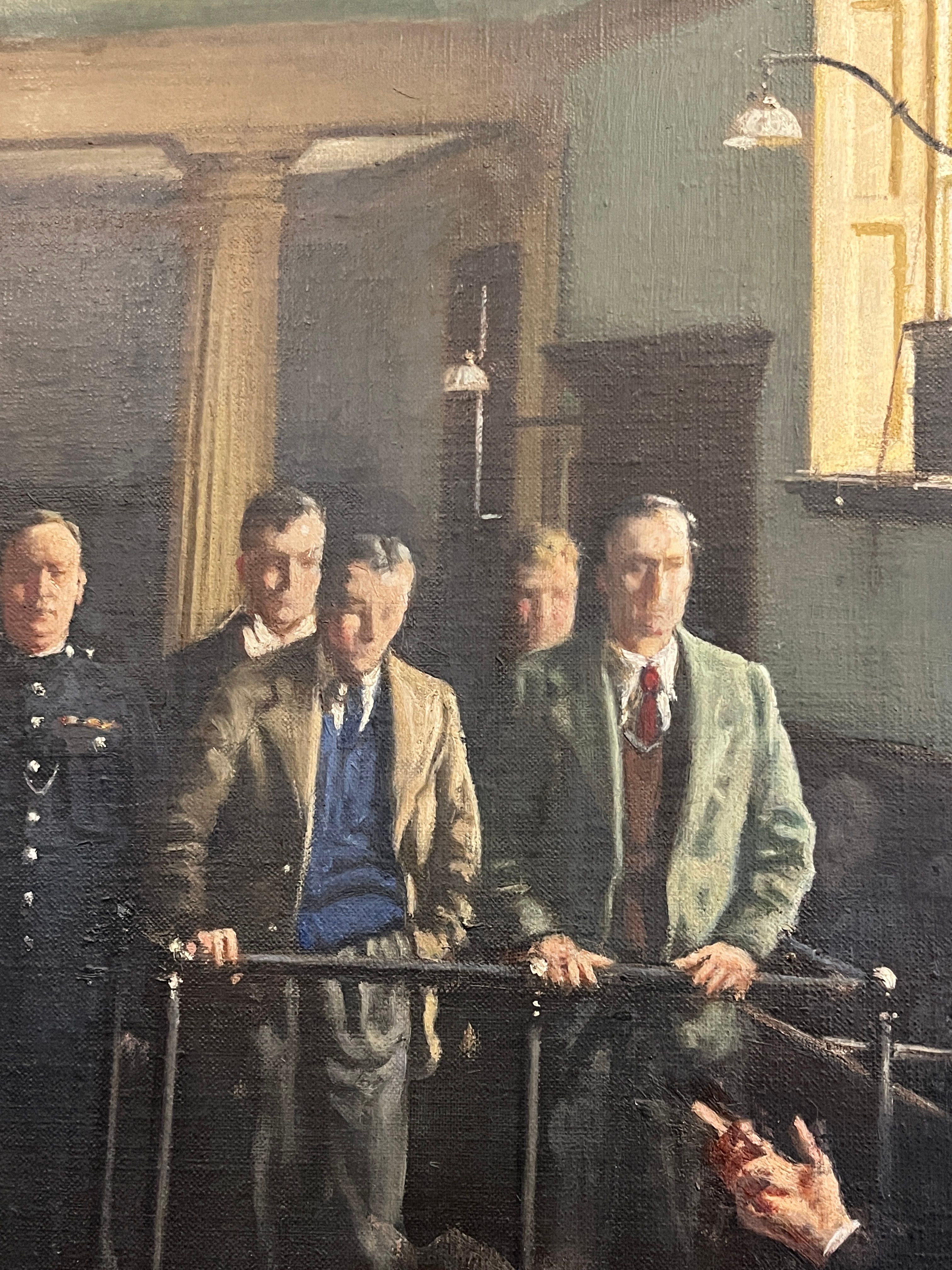 Defendant in Fred Elwell painting - the Police Court Room