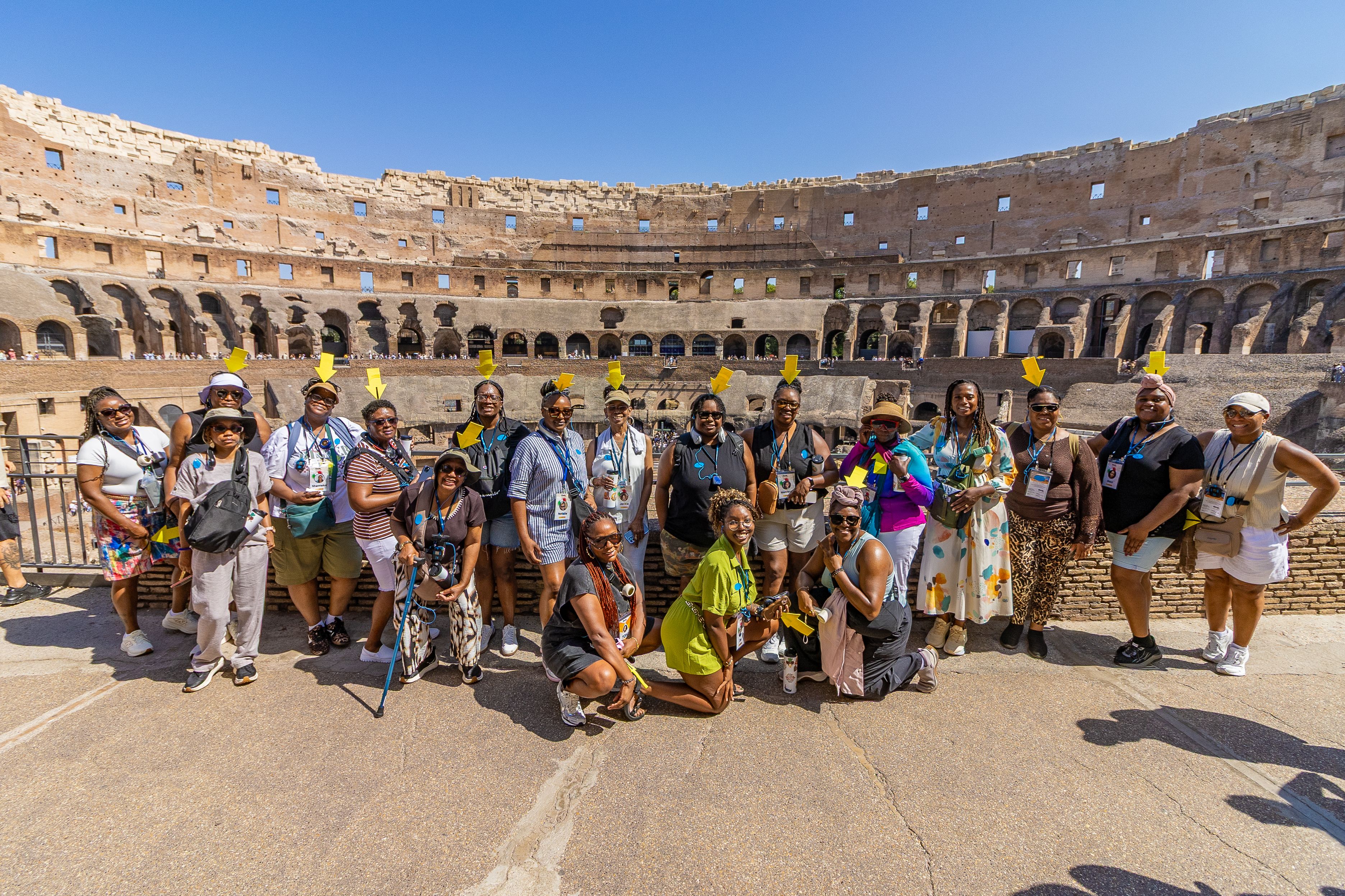The group at the Colosseum in Rome