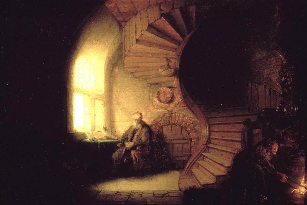 Philosopher in Meditation (1632) by Rembrandt