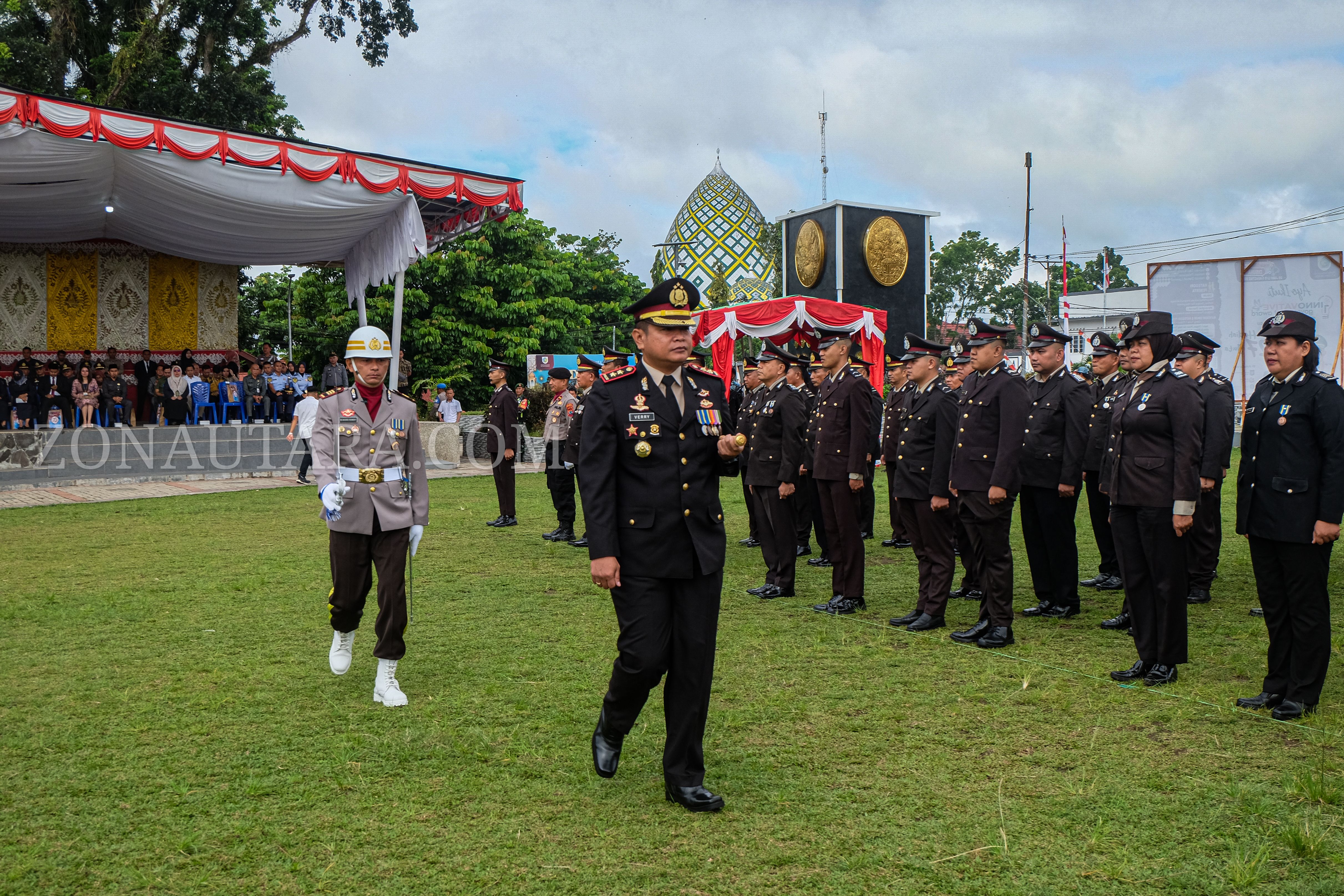 FOTO: Upacara HUT Bhayangkara ke-78 di Kotamobagu