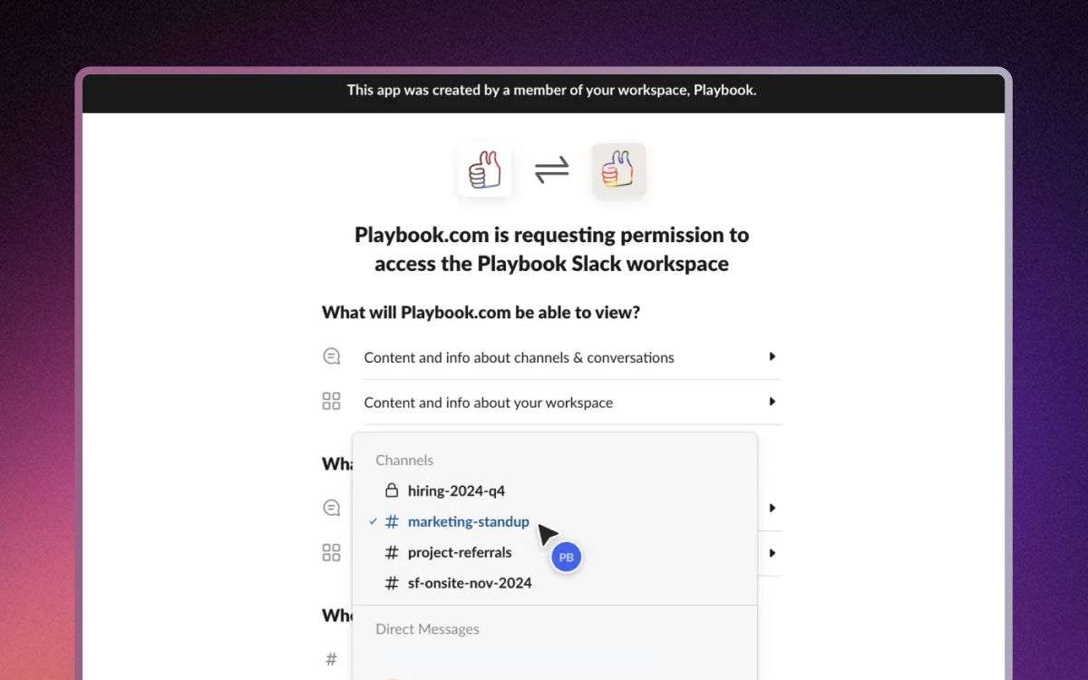 Get Playbook notifications and share assets right inside Slack and Discord.