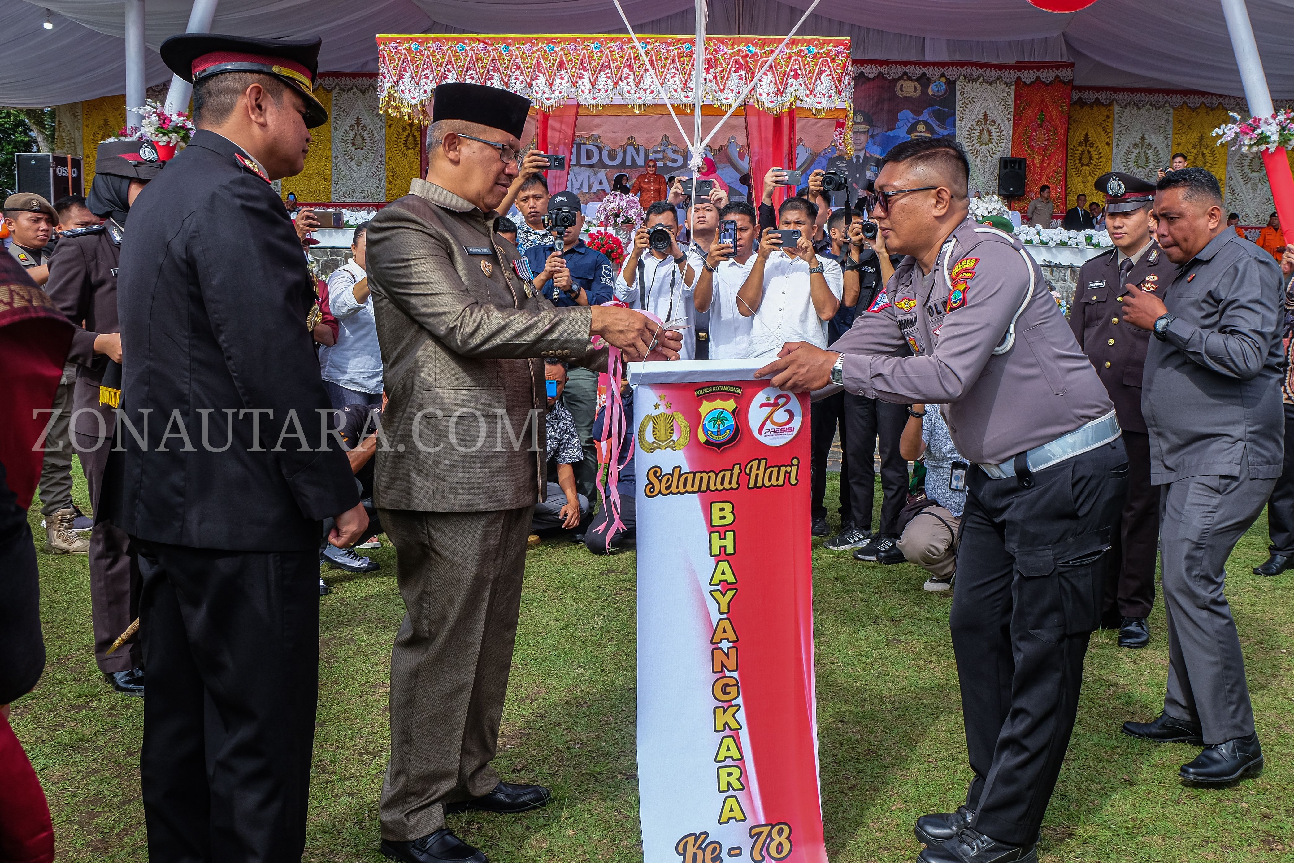 FOTO: Upacara HUT Bhayangkara ke-78 di Kotamobagu