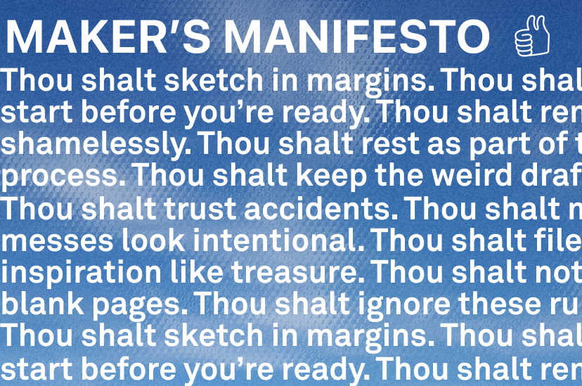 Maker's manifesto front