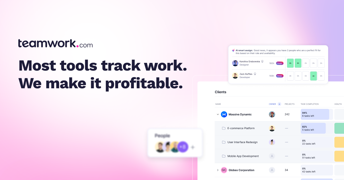 Teamwork product screenshot